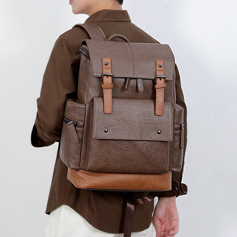 Новый винтажный мужской кожаны – обзор и цена Leather Backpack Vintage